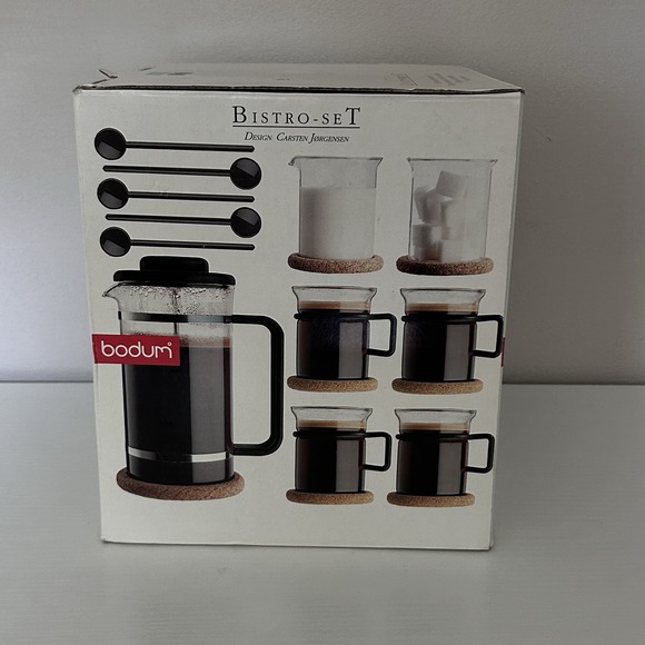 Bodum‎ Carsten Jorgensen Bistro 12 Pc French Press White Coffee Maker Set K1590